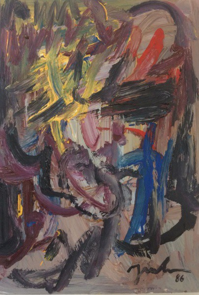 JORGE GUINLE - ost ( Abstrato ) Med: 46,5 x 33,7, datado 86