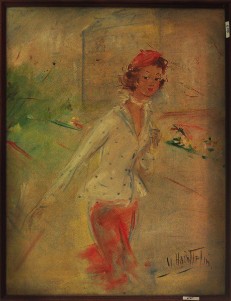 Y.HAINTTELIN - 78x59.5 O.S.T Figura feminina