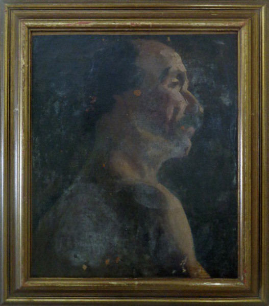 OSCAR PEREIRA DA SILVA - óleo sobre tela (homem em retrato) - Med: 36x44