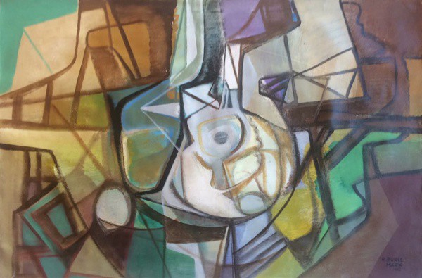R. BURLE MARX - ost, ( Abstrato ) - med: 94 x 140 cm - datado em 1985
