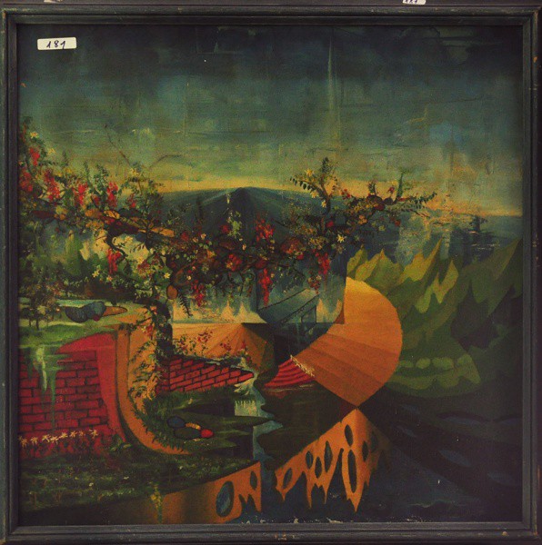 KONSTANTINI - ost, datado em 1974 Fevereiro ( Cena onírica ) med: 60 x 60 cm.