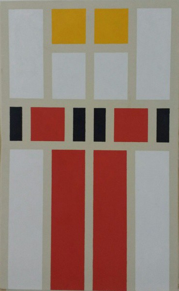 PAULO ROBERTO LEAL - ost, assinado no verso ( Figura Geometrica ) med: 80 x 50.