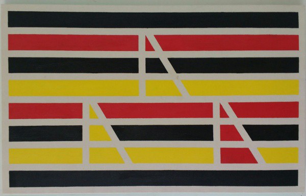 PAULO ROBERTO LEAL - ost, assinado no verso ( Figura Geometrica ) med: 80 x 50.