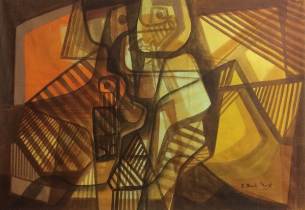 R. BURLE MARX - ost, ( Abstrato ) - med: 135 x 98 cm - datado em 1990