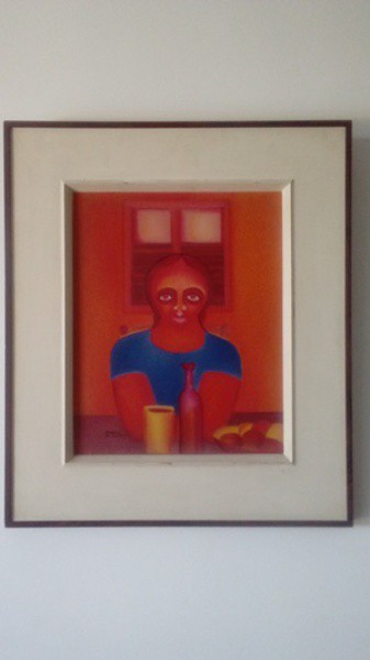 Humberto da costa - Oleo sobre tela representando figura feminina  assinado datado 1972 MI 40x31 cms