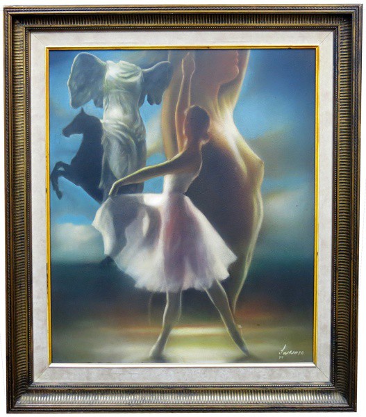 LOURENÇO, Bailarina, OSE, ACID, 73 x 65 cm., dat. 73