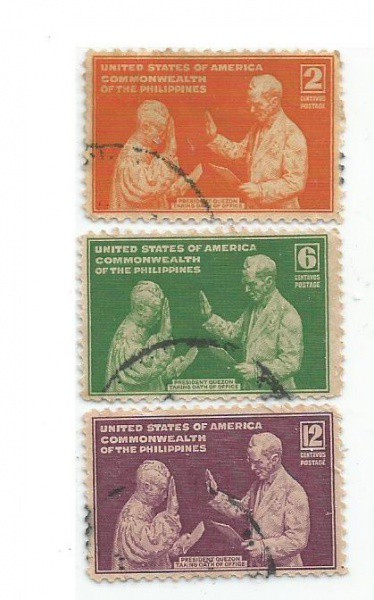 Filatelia : Selos (3) Americanos -  Comunidade das Filipinas. Ótimo Estado