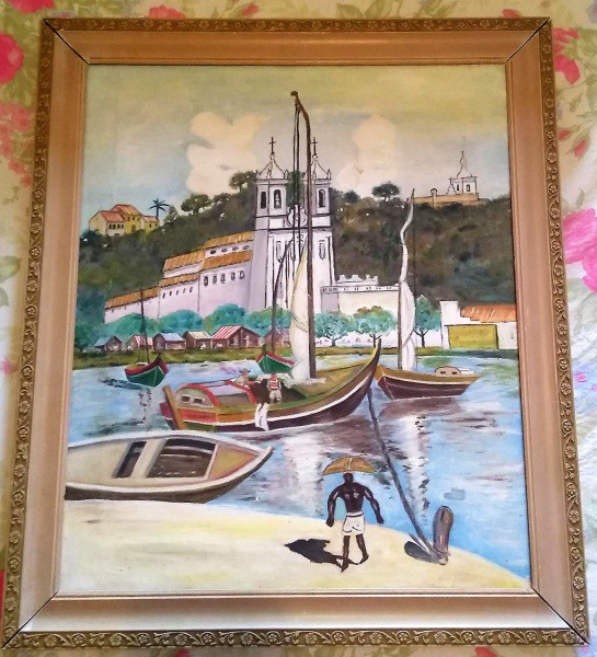 Quadro Pintura A Óleo. 48x50cm