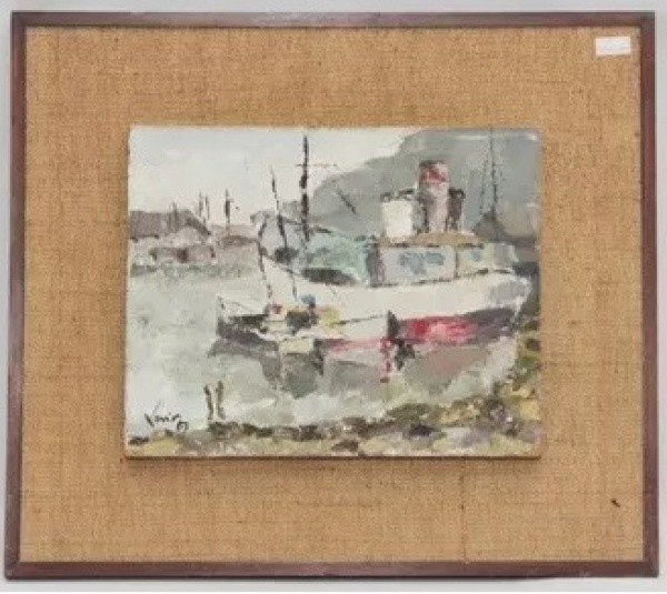 Quadro O.s.e. Barco , Assinado No Campo Inferior Direito.