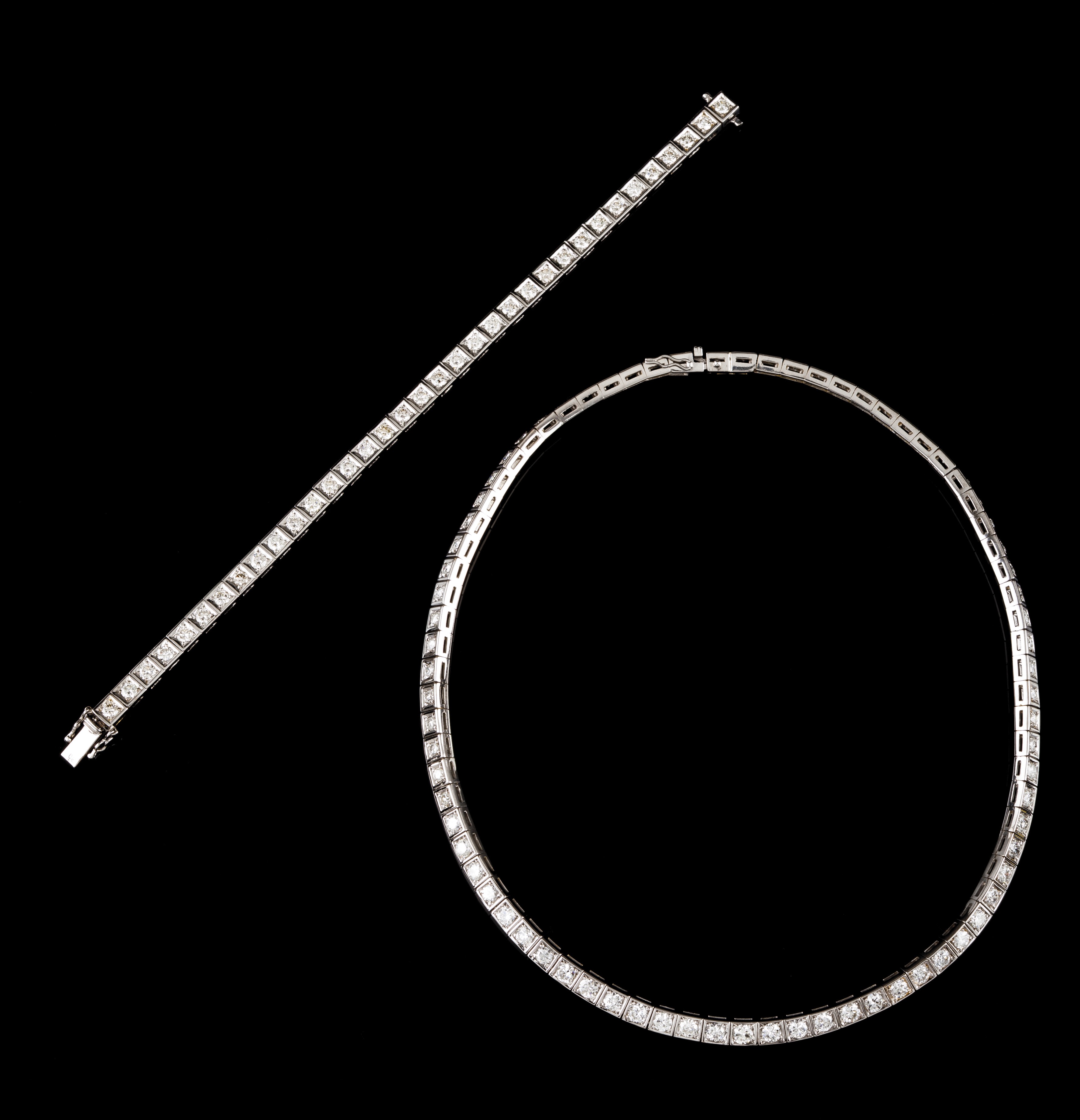 Gargantilha Rivière e Pulseira