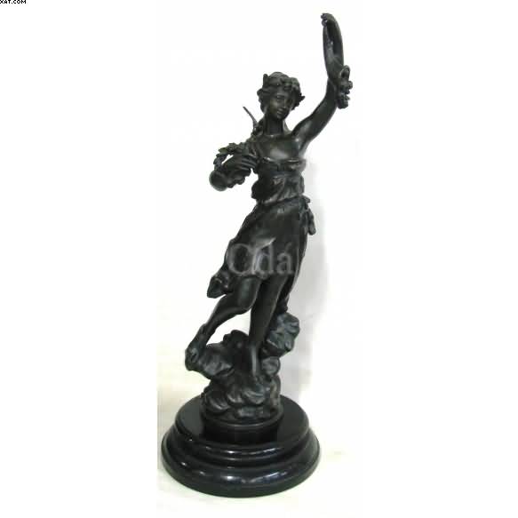 Escultura em petit bronze representando "A Vitória" - Henryk Kossowski - Kossowski