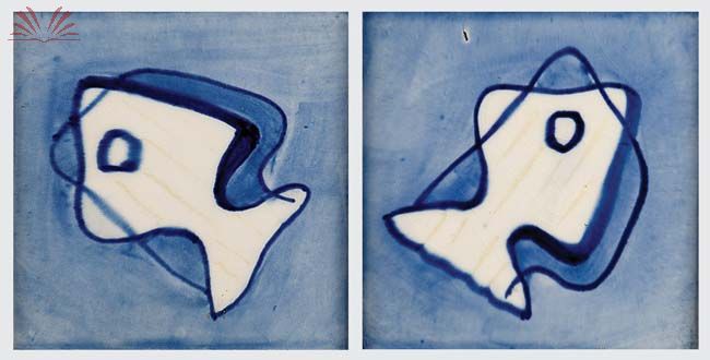 Peixe - Pendant de azulejos - Candido Portinari (1903-1962)