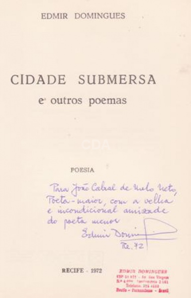 Livro - Cidade Submersa e Outros Poemas, de Edmir Domingues