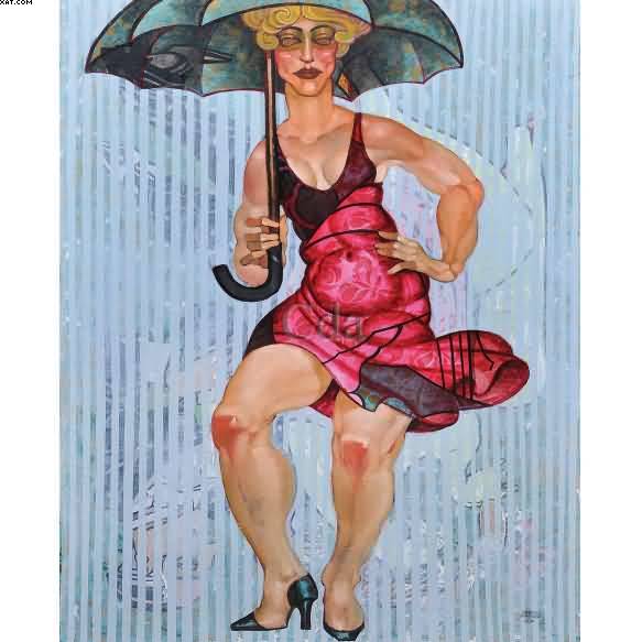 Mulher com guarda-chuva - Juarez Machado