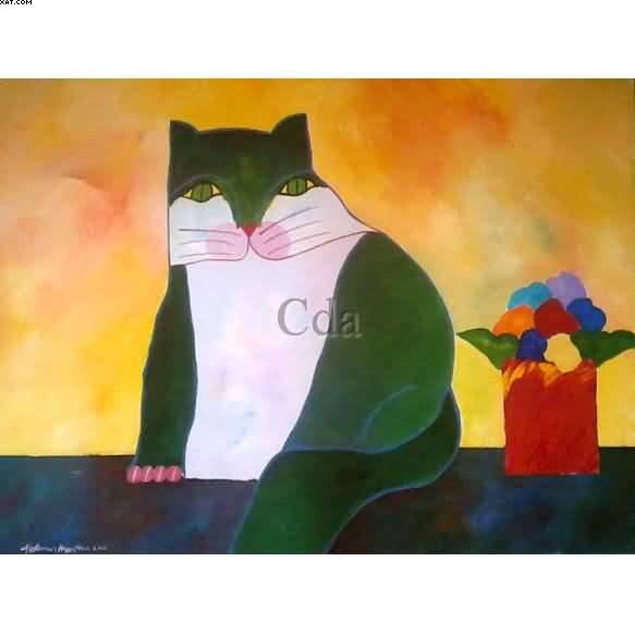 Gato verde - Aldemir Martins