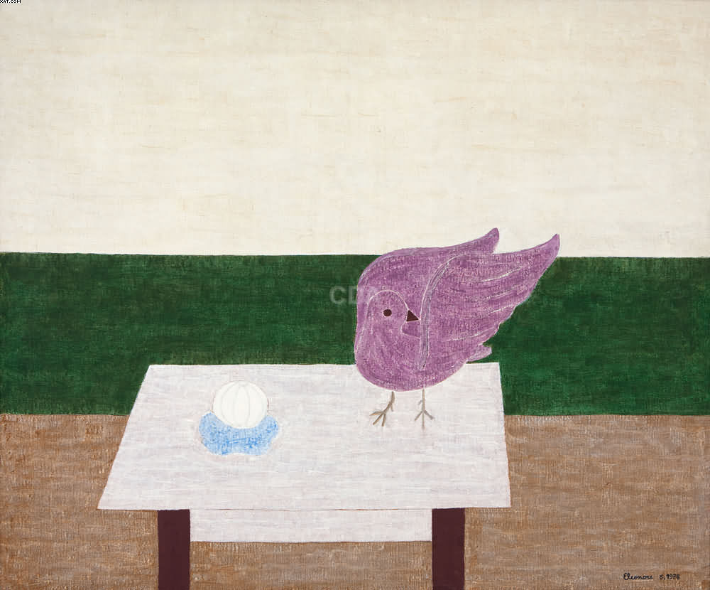 Dove Intruding my Still Life - Eleonore Koch - Lore Koch