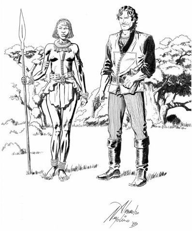 Amina e Adam Wild na Arte de Alessandro Nespolino.