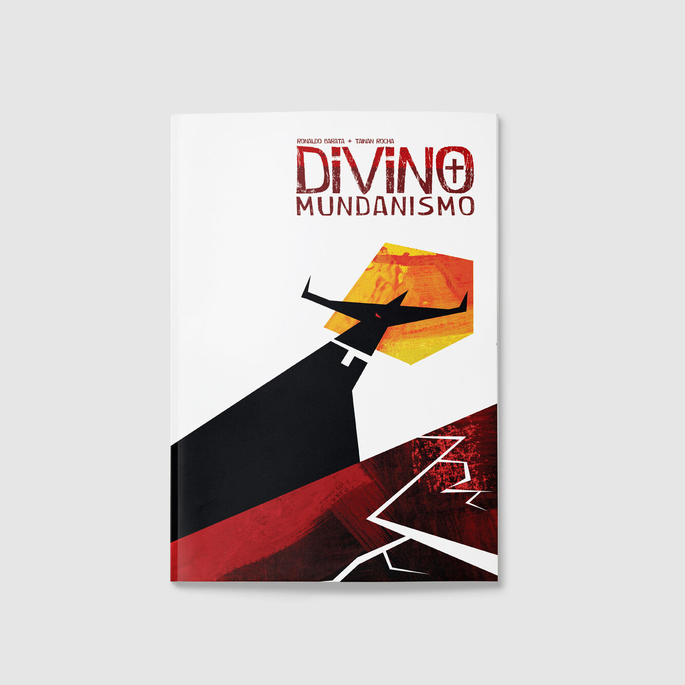 Mockup da HQ Divino Mundanismo, do Tainan Rocha