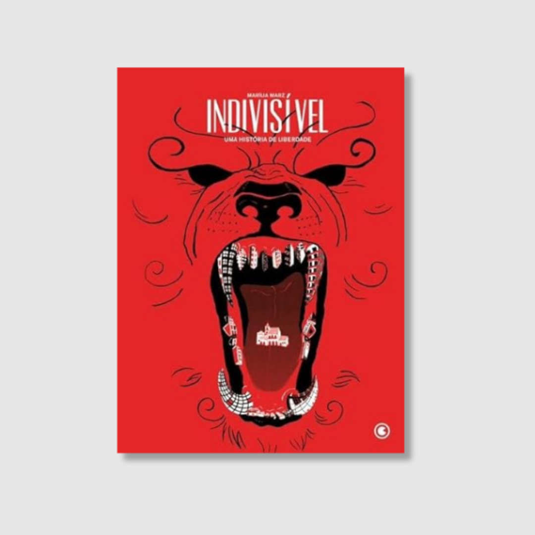 Mockup da HQ Indivisível, da Marilia Marz