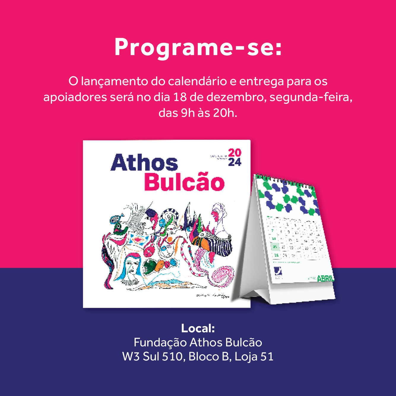 Lançamento - Calendário Ilustrado Athos Bulcâo 2024