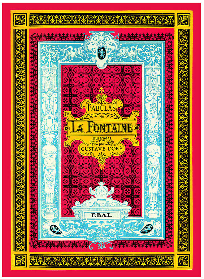 Capa original de Fàbulas de La Fontaine com Ilustrações de Gustave Doré