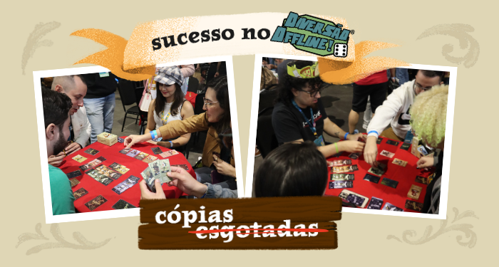 Imagem com diversas pessoas jogando Aristofarsa durante o evento Divsão Offline de 2025