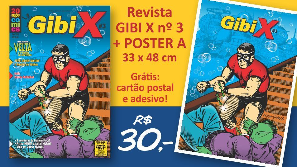 Revista Gibi X #3 + Pôster A