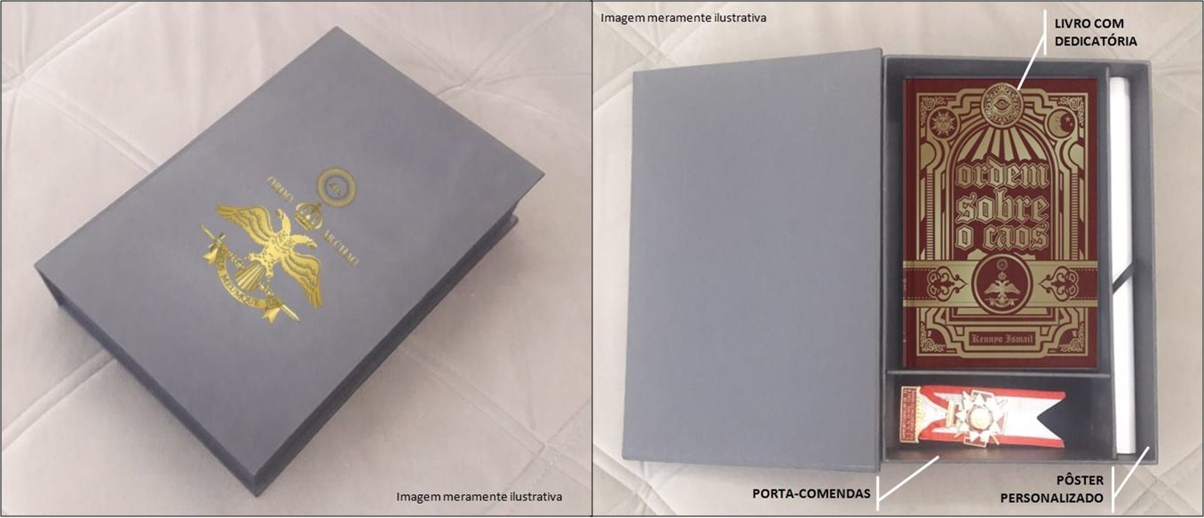 Box de luxo, livro e pôster