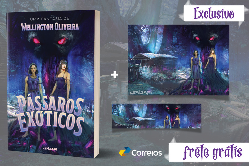 Livro + Marcador + Pôster (personagens)