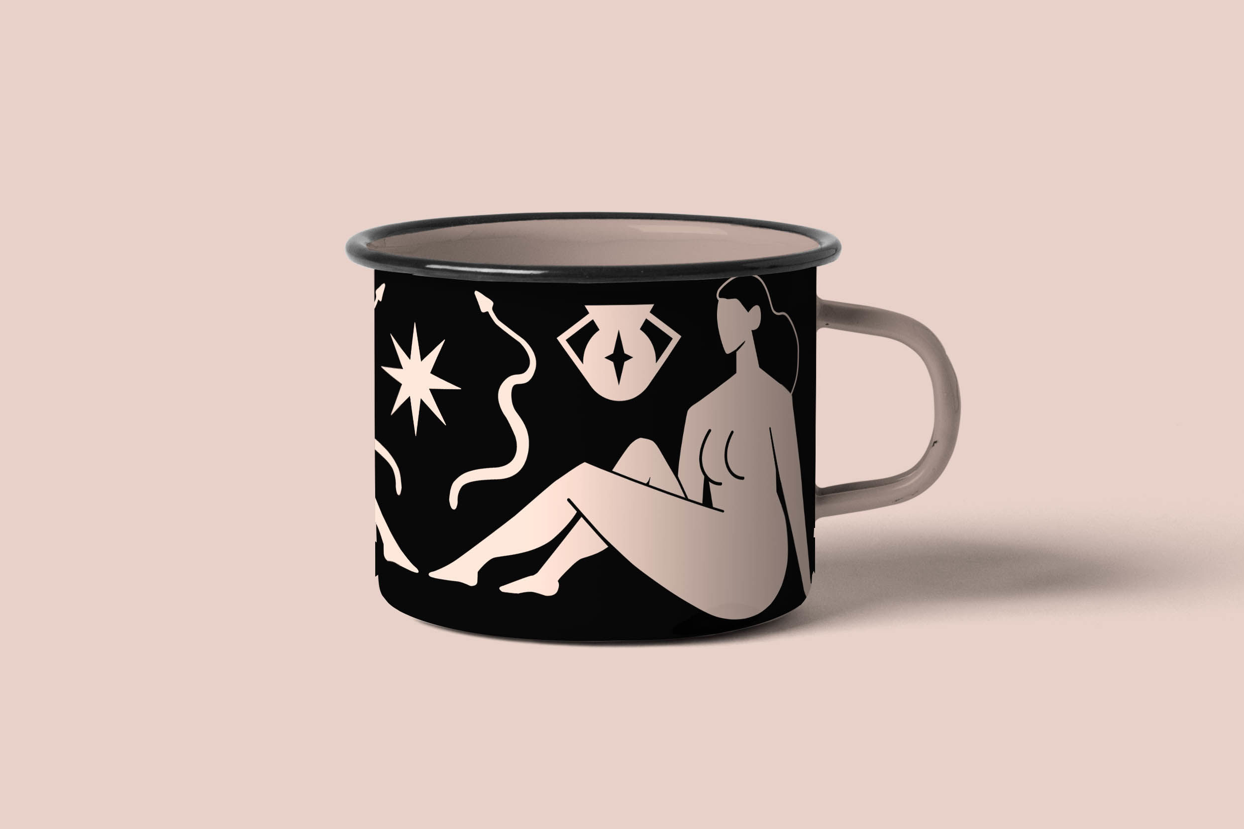 Caneca + adesivos