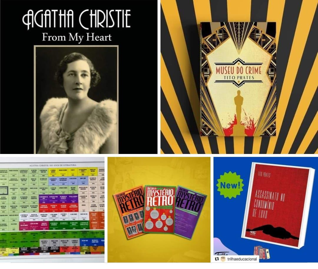 LOUCURA 2: 3 livros +Guia da obra de Agatha Christie para o Brasil e Exemplares da Revista Mystério Retrô Nº 1, 2 e 3