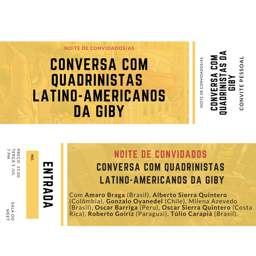 NOITE COM OS QUADRINISTAS DA GIBY PARA QUEM JÁ COMPROU A REVISTA