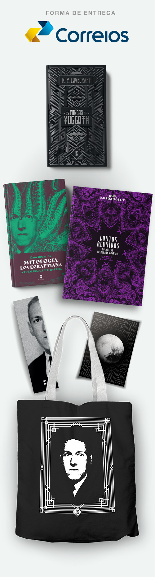Fungos + Mitologia Lovecraftiana + Contos Reunidos + marcador + postal