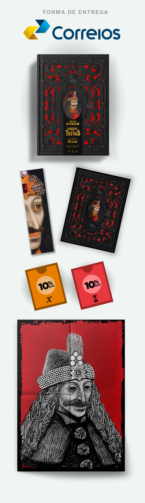 Livro + Pôster + Postal + Marcador + Cupons 