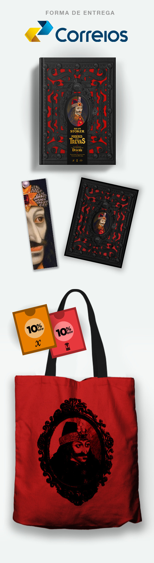 Livro + Ecobag + Postal + Marcador + Cupons
