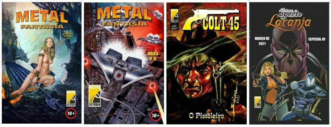 Combo Colt 45 + Metal Fantasia 1 e 2 + Agente Laranja e Lagarto Negro
