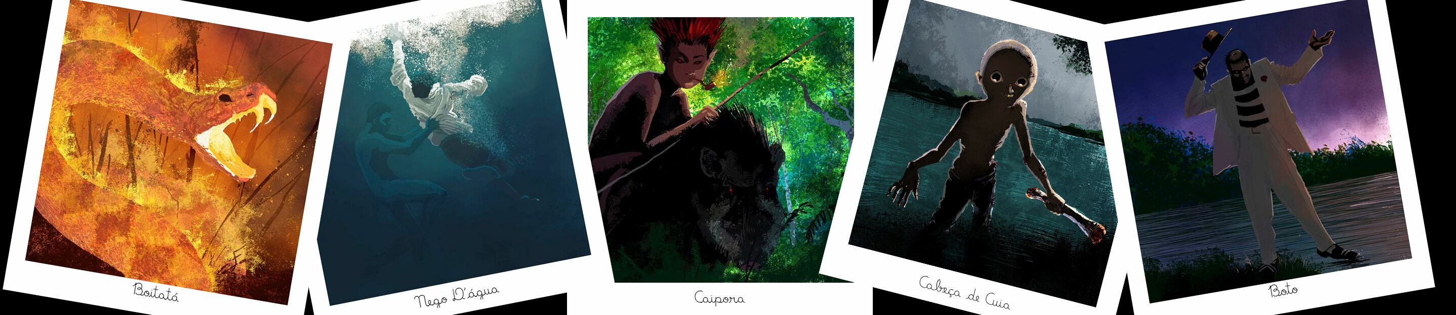 Livro+Muiraquitã+Posters+Cards Mitológicos