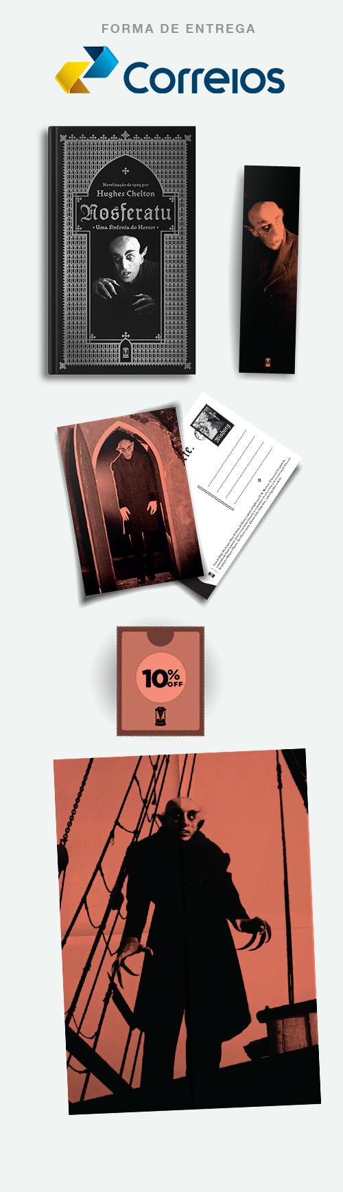Nosferatu + Marcador + Postal + Pôster + Cupom