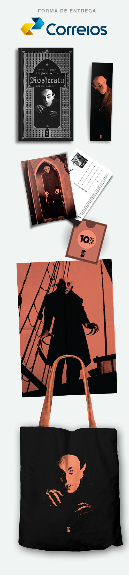 Nosferatu + Marcador + Postal + Pôster + Ecobag + Cupom