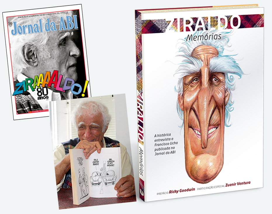 3 - DOIS POSTAIS + UM LIVRO "ZIRALDO – MEMÓRIAS"