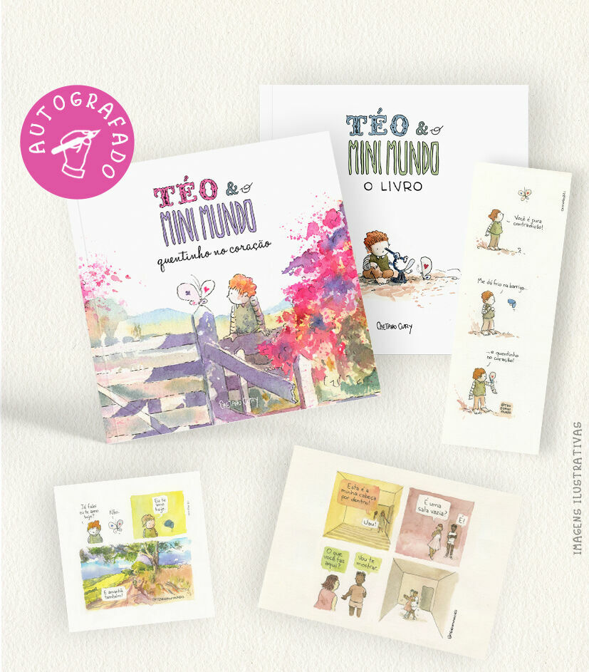 HORTÊNSIA (Livro "Quentinho no Coração" autografado + Téo 1 + Ímã + Postal + Marcador + Nome na lista)