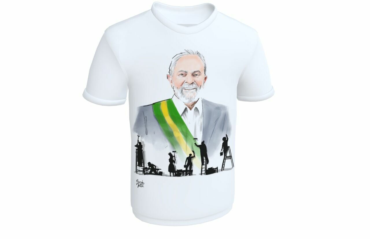 CAMISA DO LULA EXCLUSIVA COM ESTAMPA LICENCIADA DO NANDO MOTTA