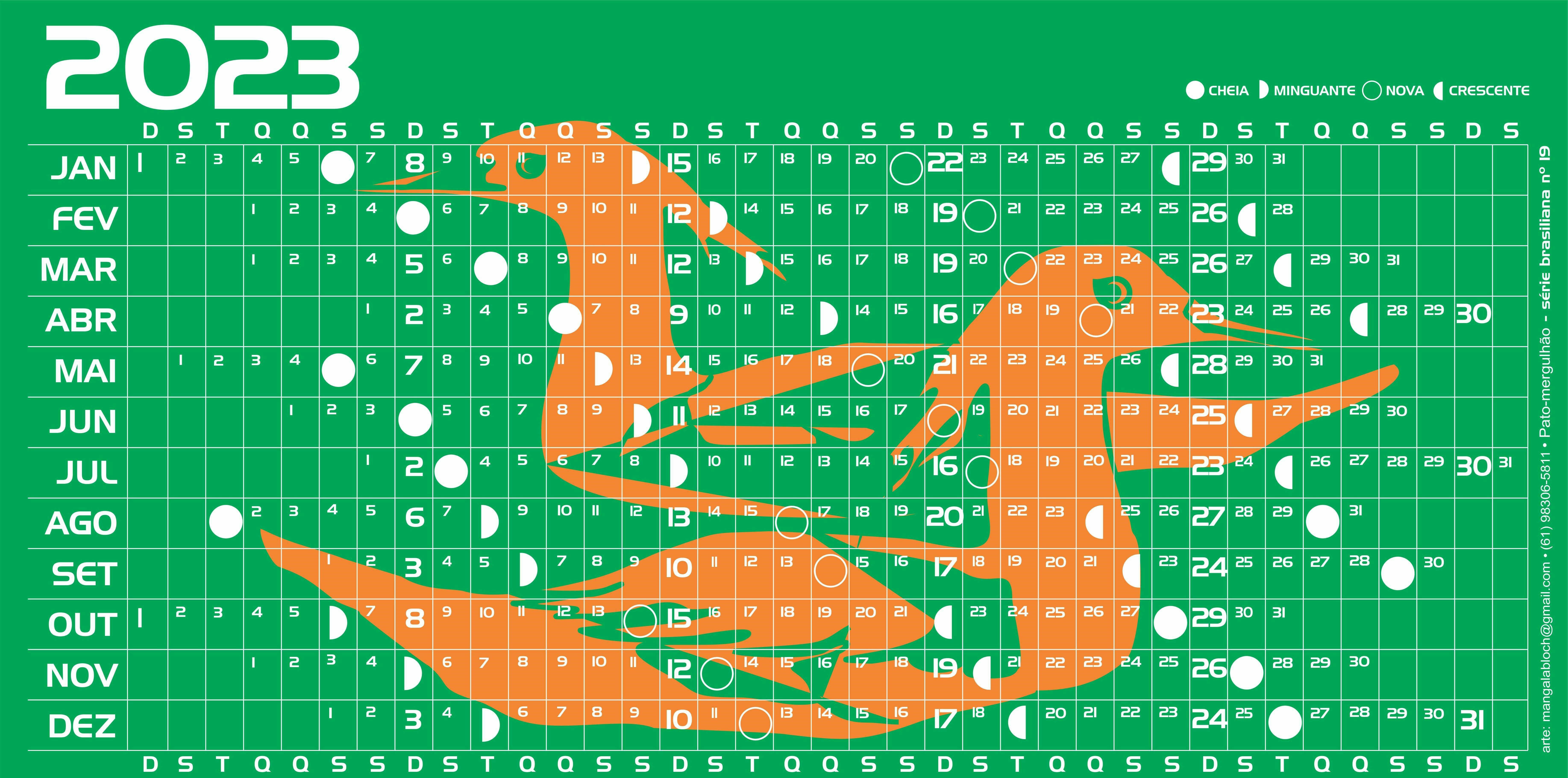 Calendário Lunar 2023 - 3 exemplares