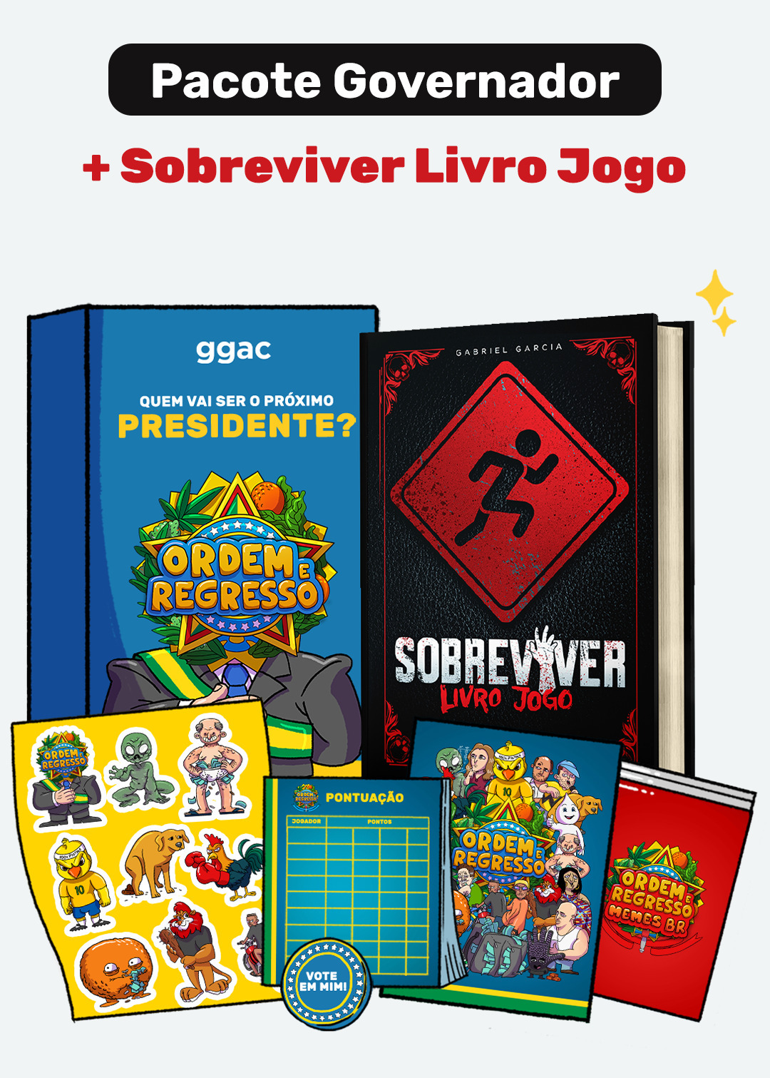 Pacote Governador + Sobreviver LIvro Jogo