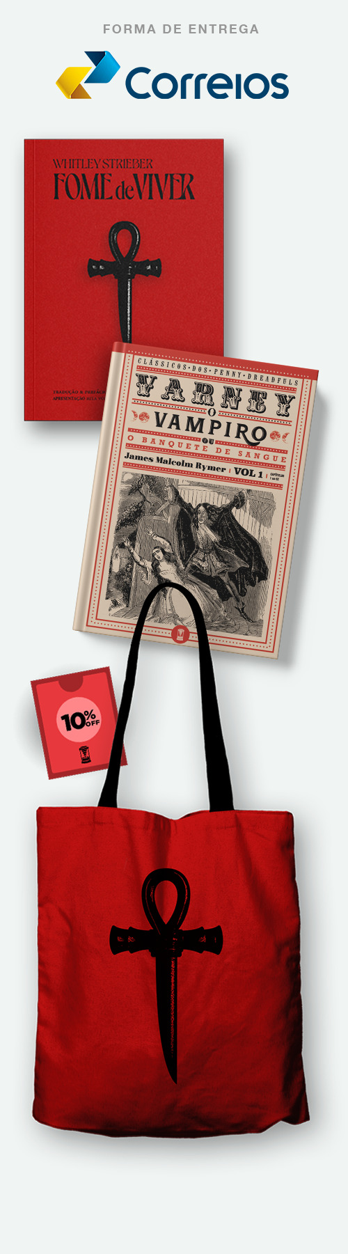 Livro + Cupom + Ecobag + Varney, o Vampiro (vol. 1)