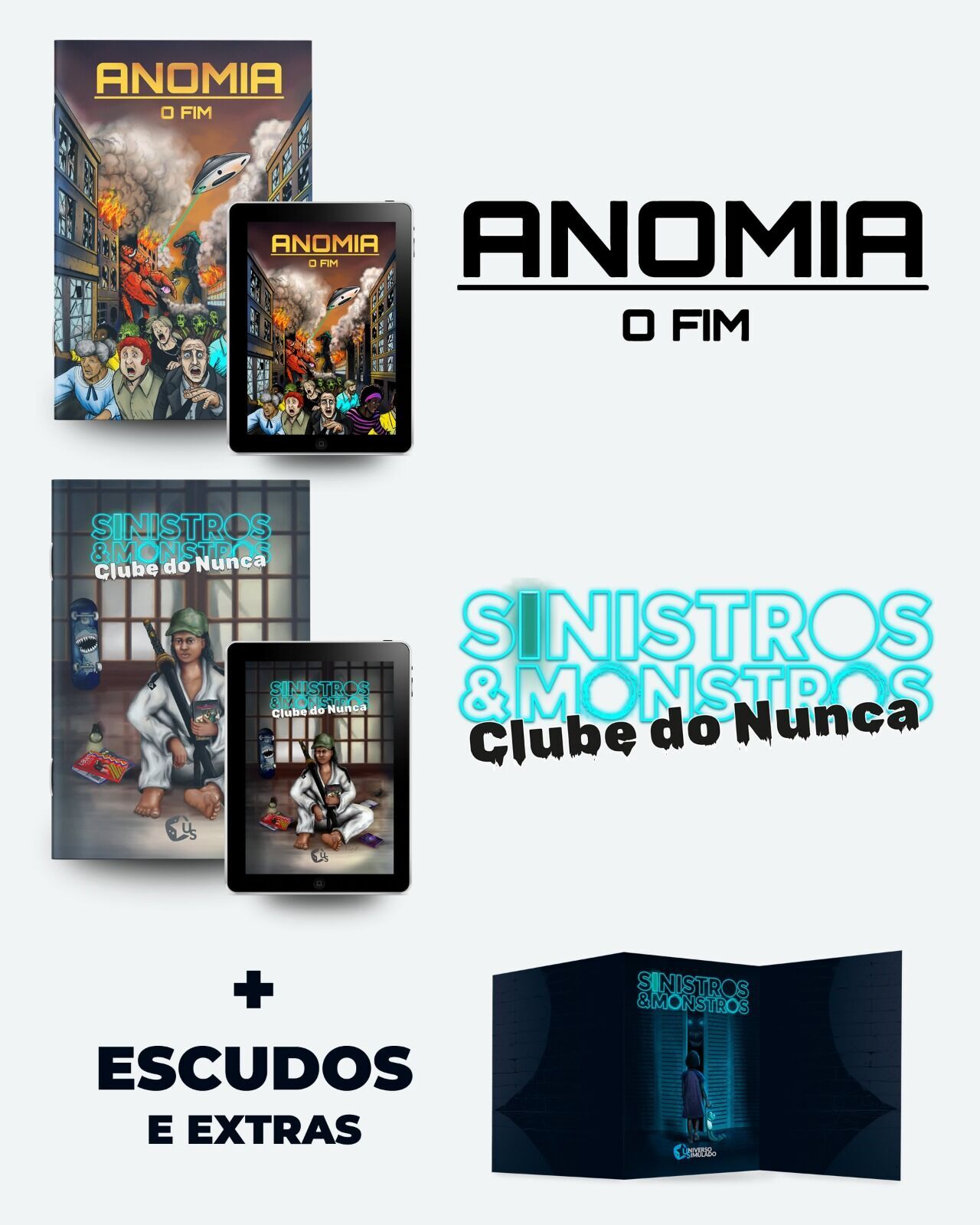 COMBO TOTAL: ANOMIA + CLUBE DO NUNCA + ESCUDOS DO NARRADOR