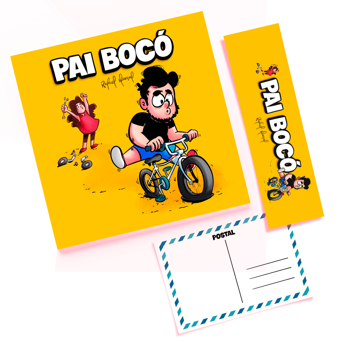 Pai Bocó + Marca-Página + Postal