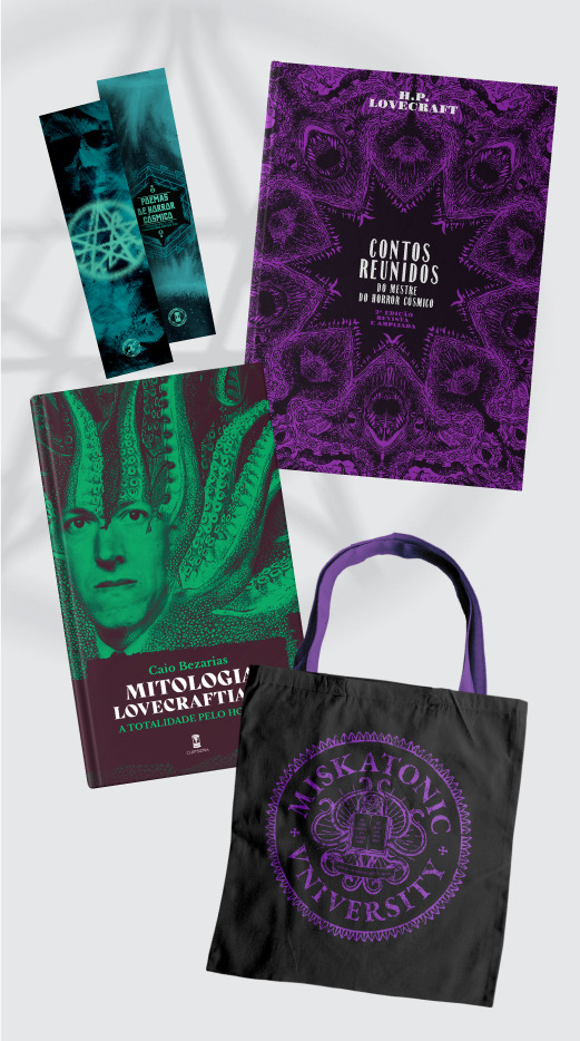 Contos Reunidos do Mestre do Horror Cósmico + Ecobag + Mitologia Lovecraftiana + Marcador de páginas