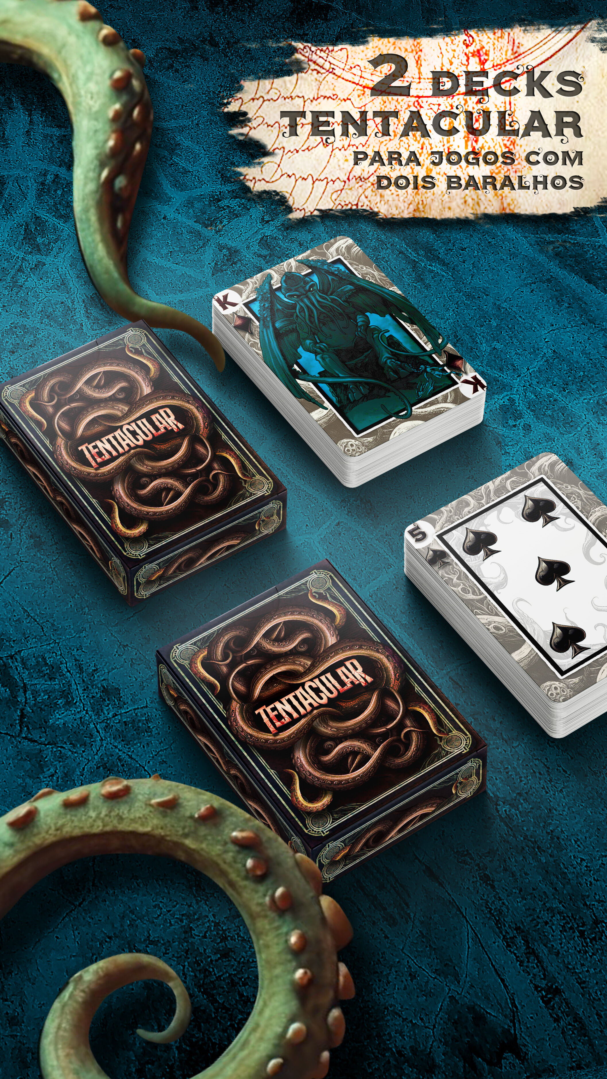 Dois Decks Tentaculares para jogos com dois Baralhos
