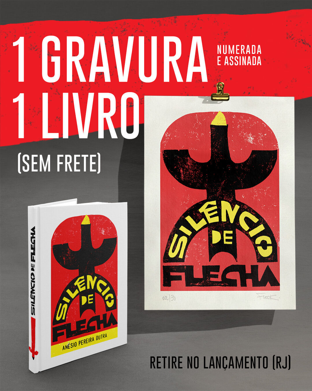 1 livro + 1 gravura exclusiva do projeto (SEM FRETE)